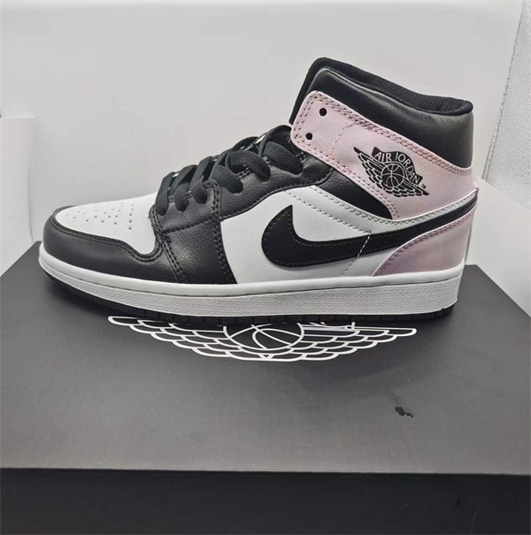Men's Running Weapon Air Jordan 1 Black/Pink/White Shoes 321